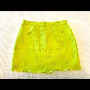 English Factory Neon Eyelet Mini Skirt